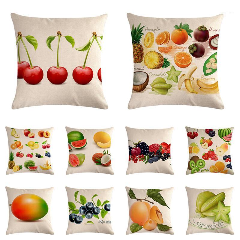 

Tropical Fruit Cushion Covers Popular Watermelon Pineapple Throw Pillow Cases Happy Camper Decor Dining Chair Pillowcase ZY9571, Zy95707
