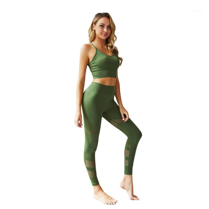 

2 Piece Seamless Gym Set Sports Bra High Waist Fitness Leggings Nylon Running Sportswear Workout Clothes Yoga Femme Tracksuit1, Red suit