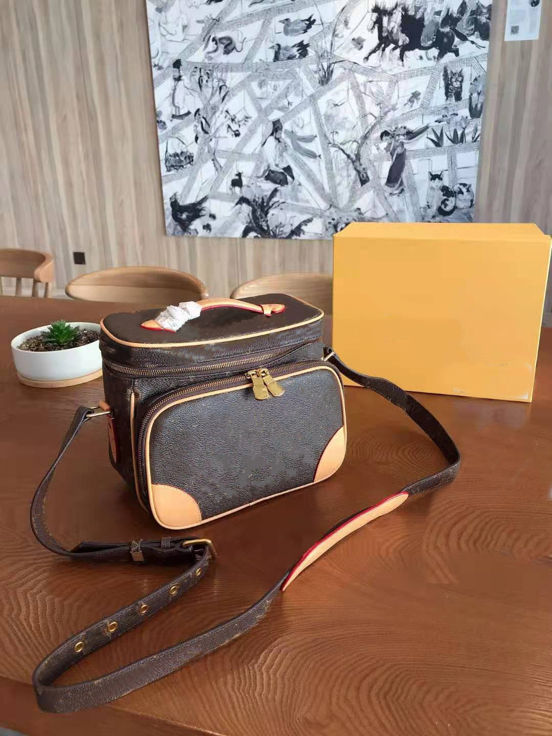

Aging Leather Cosmetic Bucket Women Bags Woman One Shoulder Aslant Female Shoulderbag Handbag Purses Handbags Messenger Vintage Bag, Customize