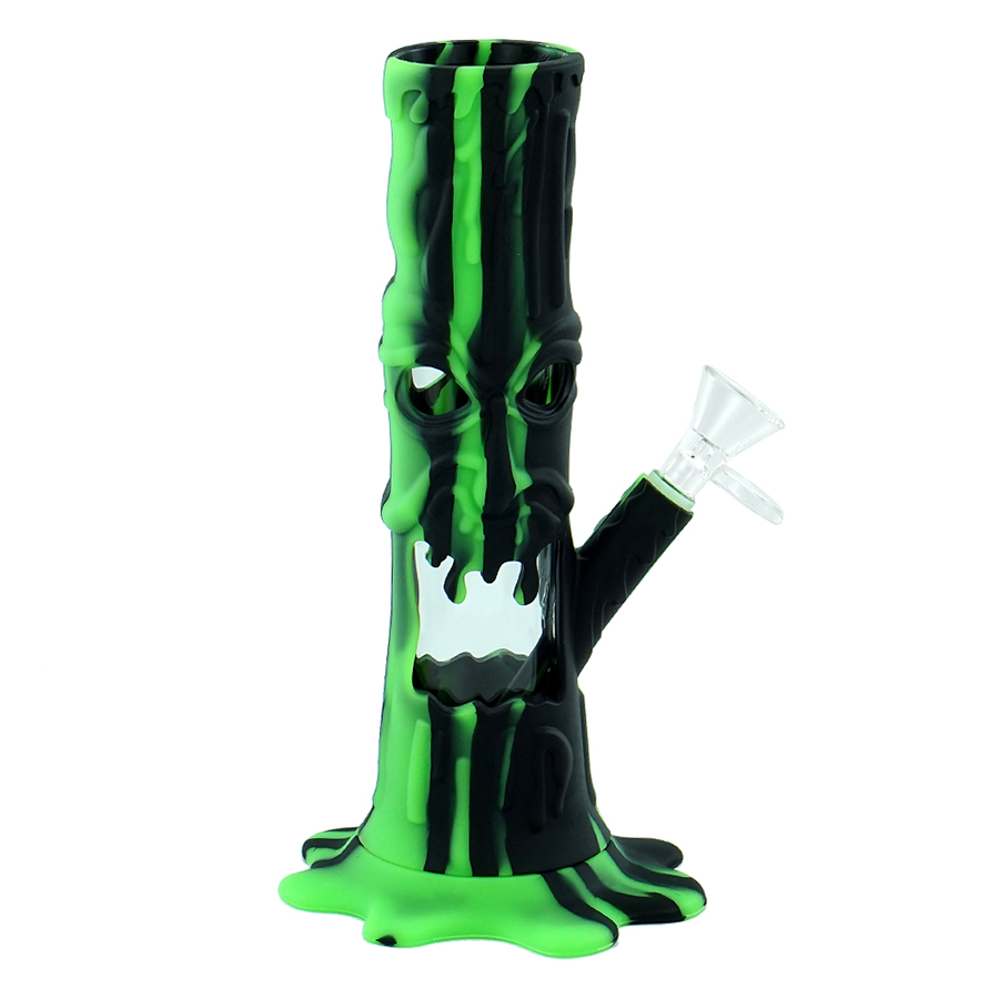 

8.8" melting candle monster water pipe tree stem silicone bong oil burner with filtration dab rigs tobacco smoking dab tool