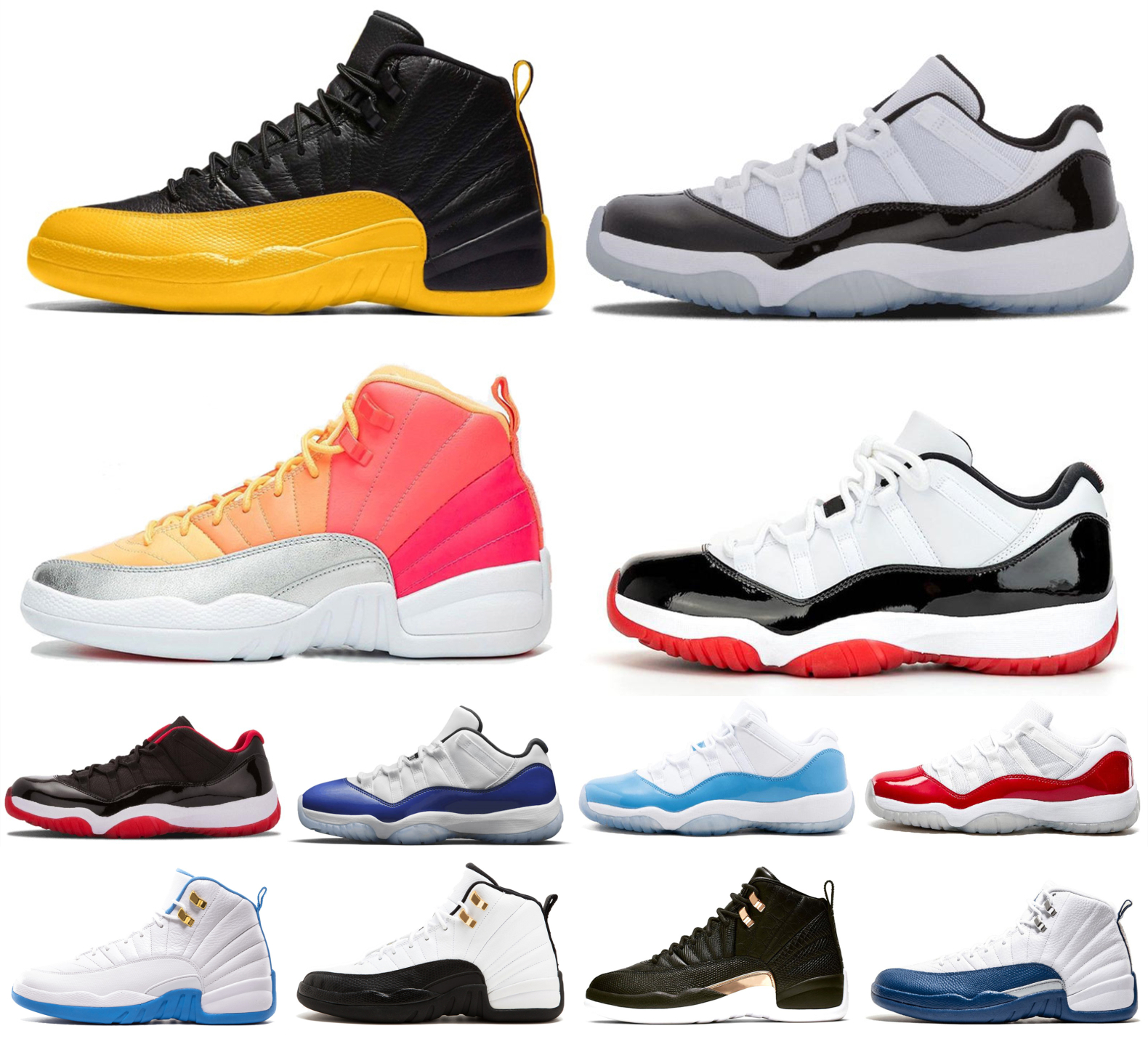 

2020 Flu Game University 11s 25th Mens Womens Basketball Shoes New Bred 12s Dark Concord 12 Trainers Union Album Sports Sneakers, Shoelace