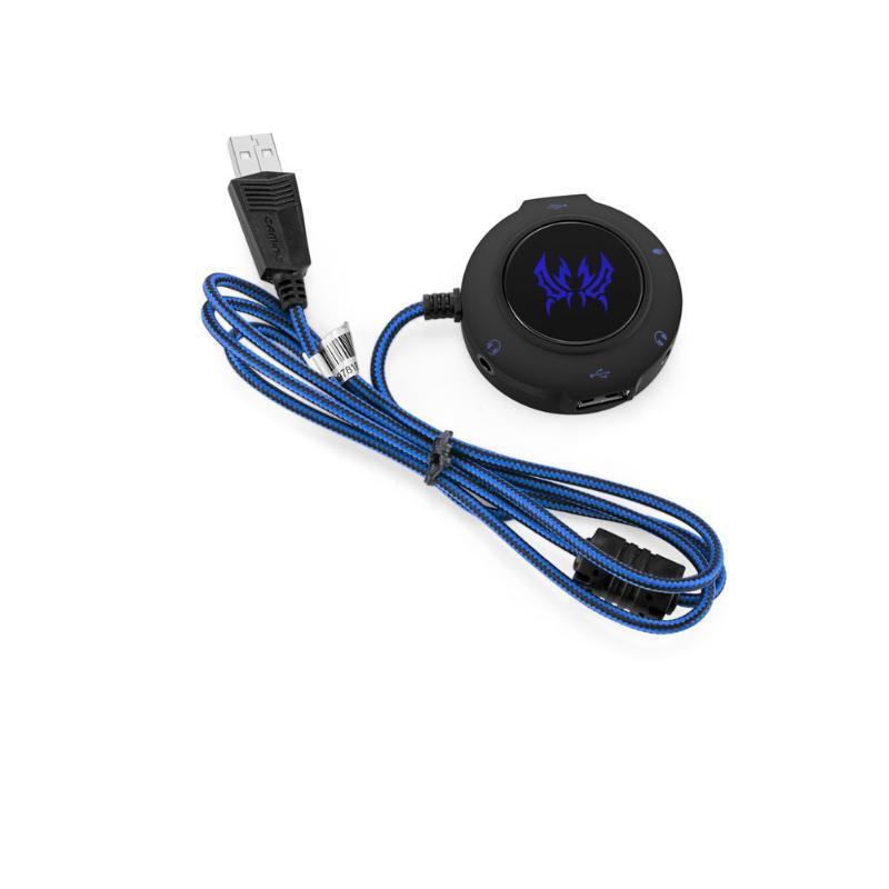 

USB Adapter PC Sound Card Stereo Laptop Noise Cancelling External Illuminated Multi Interface Cable Audio