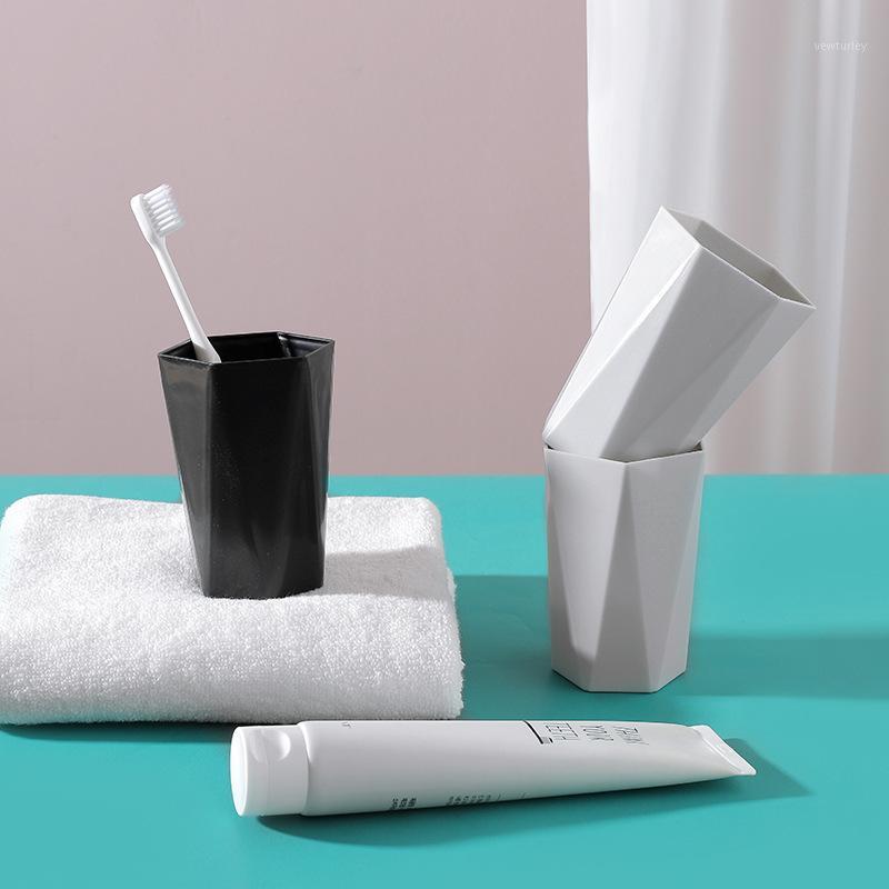 

2505 Concise Gargle Cup Drink Water Glass Geometry Diamond Brush One 's Teeth Cup Household Lovers Toothbrush Toilets The1