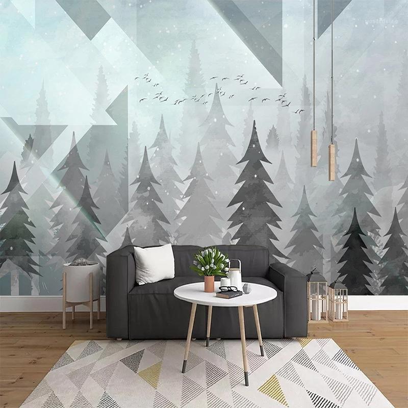 

Custom 3D Photo Wallpaper Hand Painted Forest Birds Oil Painting Mural Wall Paper For Living Room Sofa TV Background Home Decor1, As pic