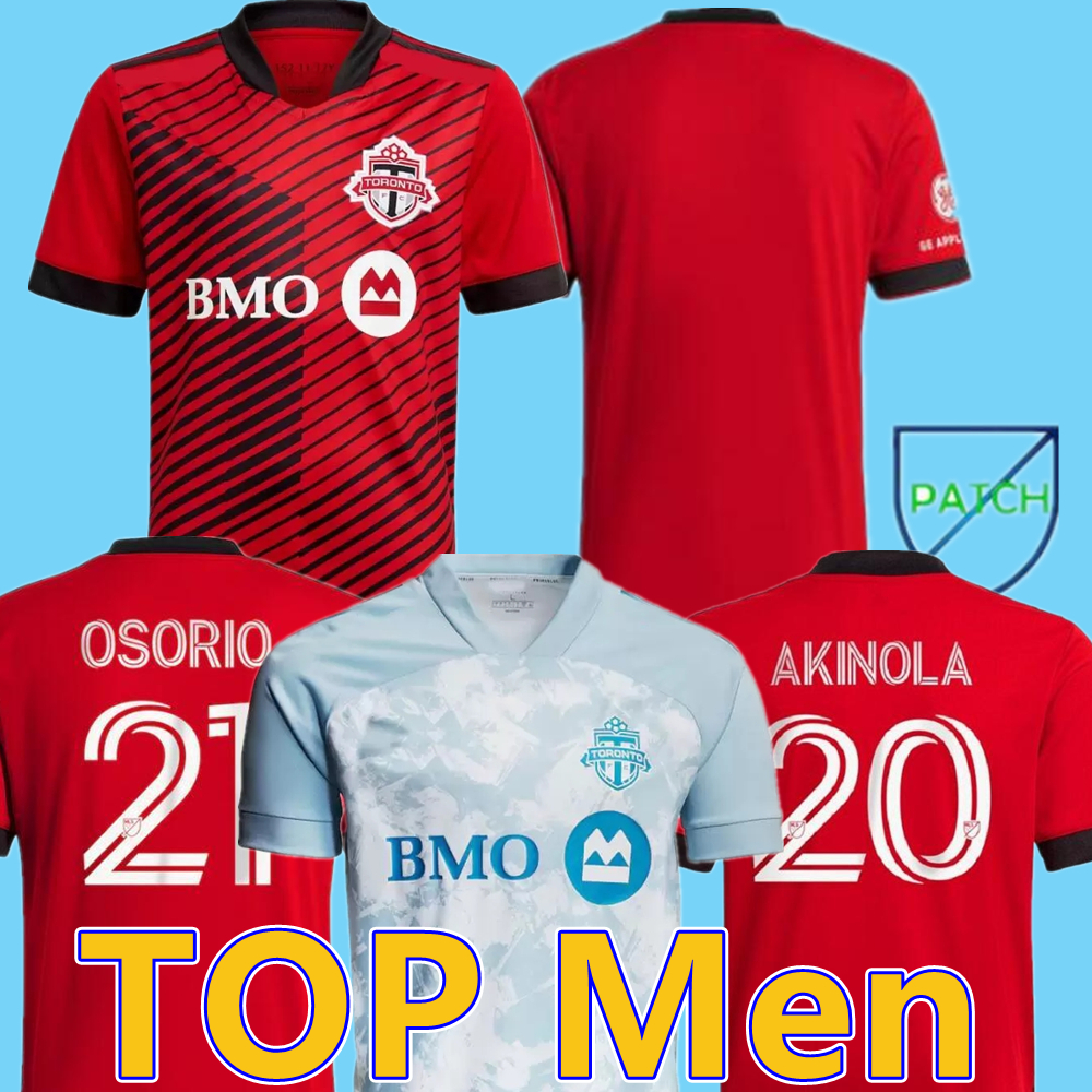 

2021 Toronto FC Soccer Jerseys 2022 POZUELO ALTIDORE BRADLEY GIOVINCO OSORIO MORROW Home Away Football Shirt, +patch