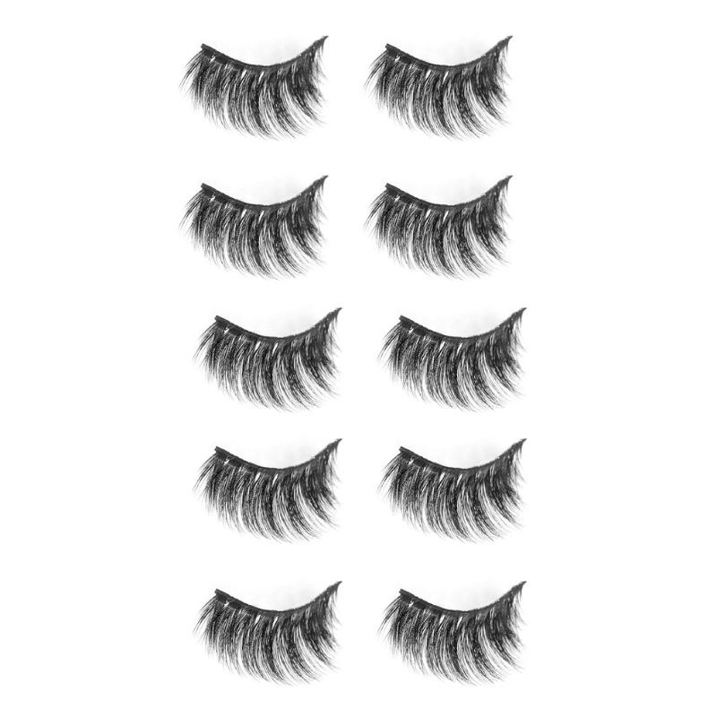 

3D Stereo Short False Eyelashes Lashes Hand Made Thick Natural Warped Eyelashes 5pair Naked Makeup Fake