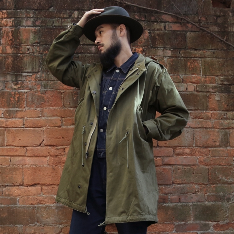 

Bronson Mans Big Size Cotton Fabric Vintage M51 Parka Jacket 201105, Khaki