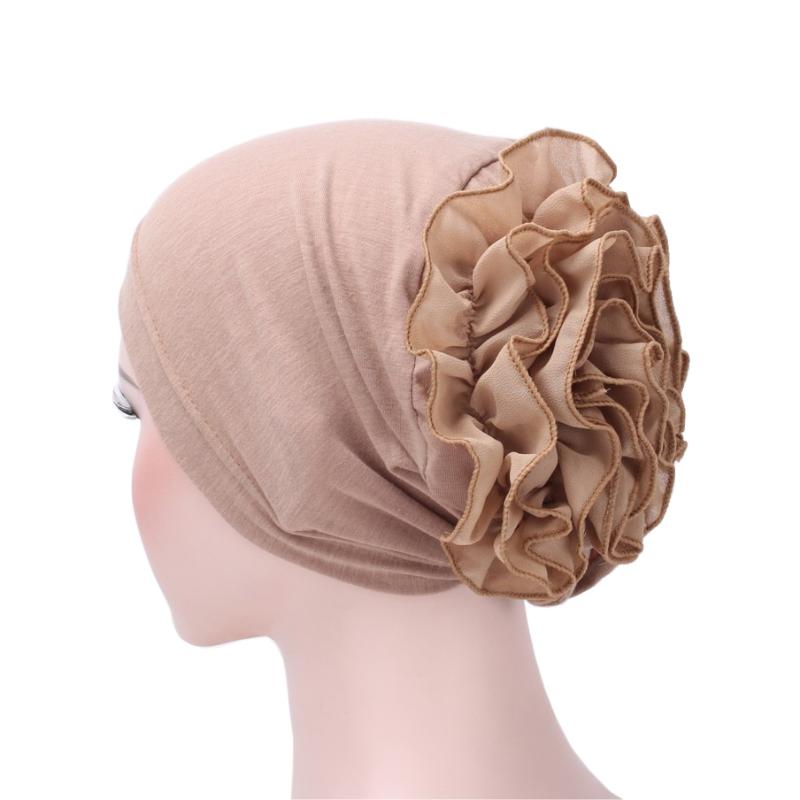 

Beanie/Skull Caps RUNMEIFA Design Muslim Skullies & Beanies Velvet Scarf Cap For Ladies Flower Pearl Head African Wrap Hat