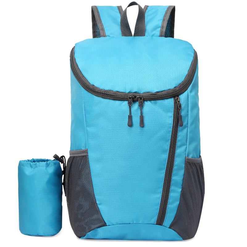 

20L Ultralight Folding Outdoor Backpack Nylon Waterproof Shoulder Bag for Cycling Camping Hiking Climbing Traveling Sports Bags, Dark blue