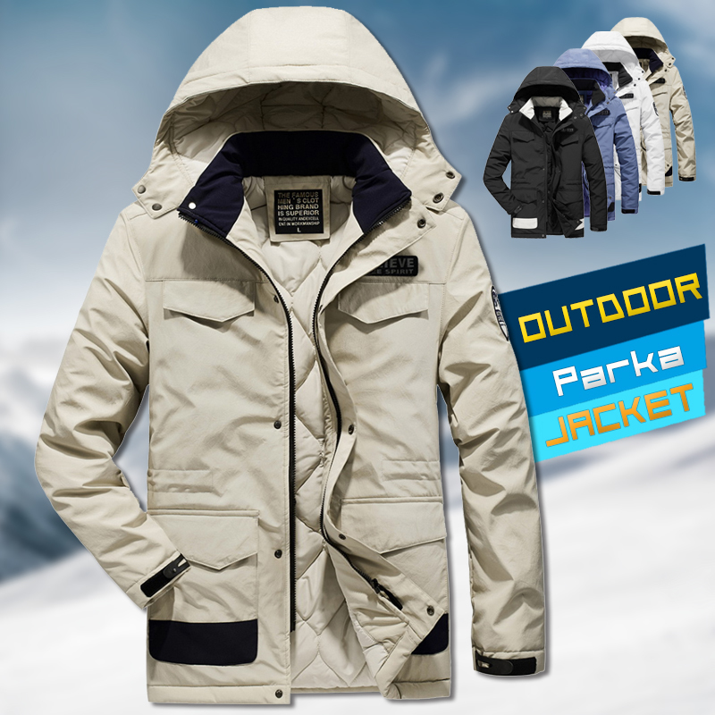 

Wool Coat 2020 Lined Parka with Hood Outerwear Thick Hot Parkas Male Coats Casual Plus Size and Jackets Lmto, Cbd035 white