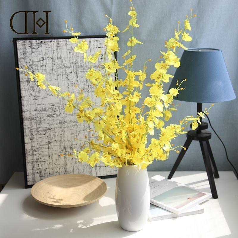 

Dream House DH Oncidium Orchid Wedding Garden Home Decoration Accessories Artificial Fake Plastic Flowers Diy Party Supplies, Pink