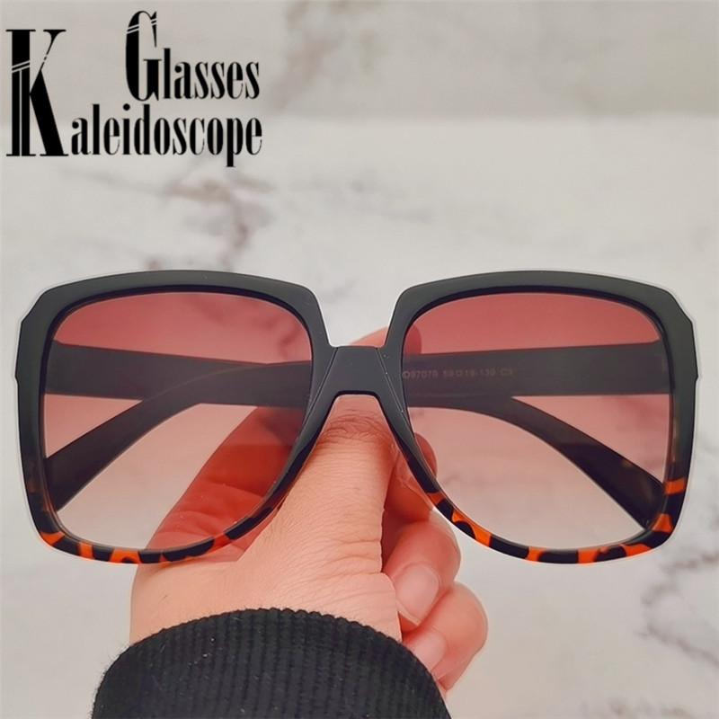 

Oversized Sunglasses Women Fashion Brand Design Big Frame Sun Glasses for Men Vintage Gradient Eyewear Shades Mirror UV400