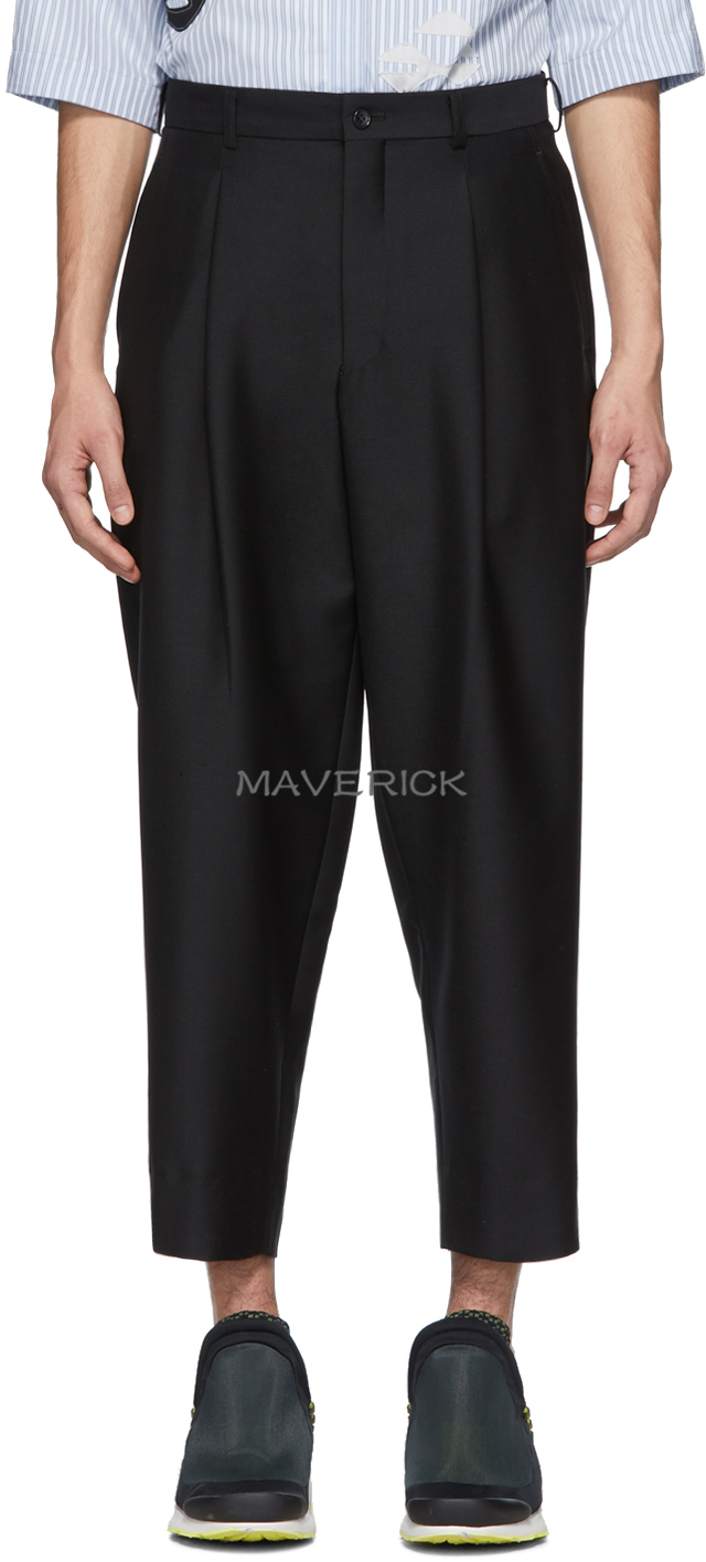 

2021 New 2744!! Style Three-dimensional Image Haren Pants Feet Eight Blend with Tendency of Casual Pants. YT6U, Black