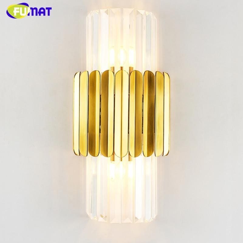 

FUMAT LED Wall Light Sconce Modern Crystal Bedroom Bedside Wall Lamp For Living Room Hallway Lights