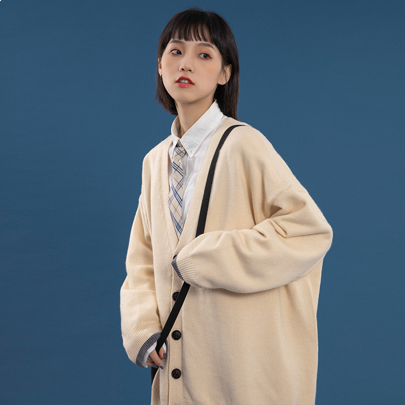 

2021 New Autumn Outwear Cardigan Woman Hot Female Jacket Chic Sweatshirt Women's Sweater Tops Y1tb, Black 3682