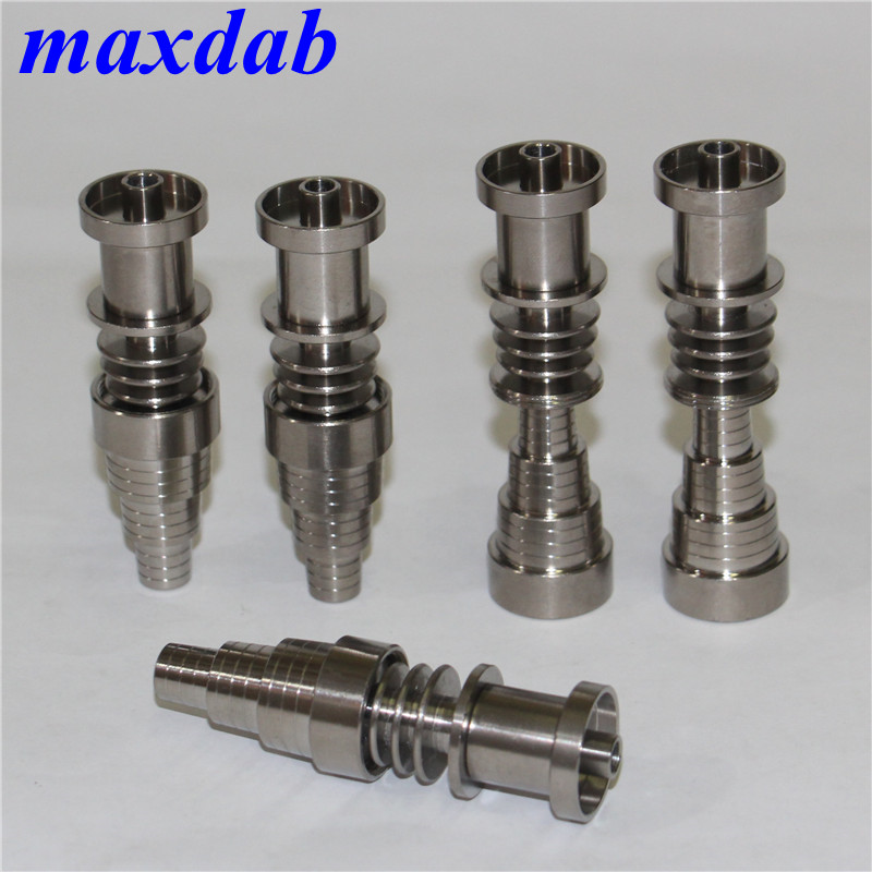 

Hand tools Universal Domeless 6 In 1 GR2 Titanium Nail 10mm 14mm&18MM for Glass Water Smoking pipe with Male and Female Joint Dab Rigs