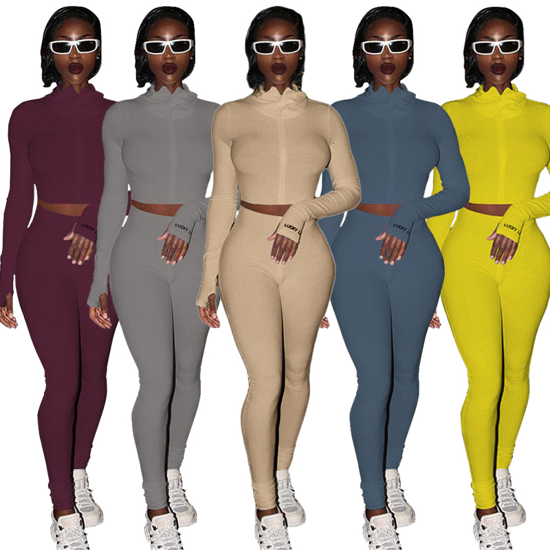 

2021 New Lucky Label 2 Two Piece Outfits Activewear Fitness Crop Top Leggings Women Matching Set Tracksuit Female Plus Size Xygo, Lavender