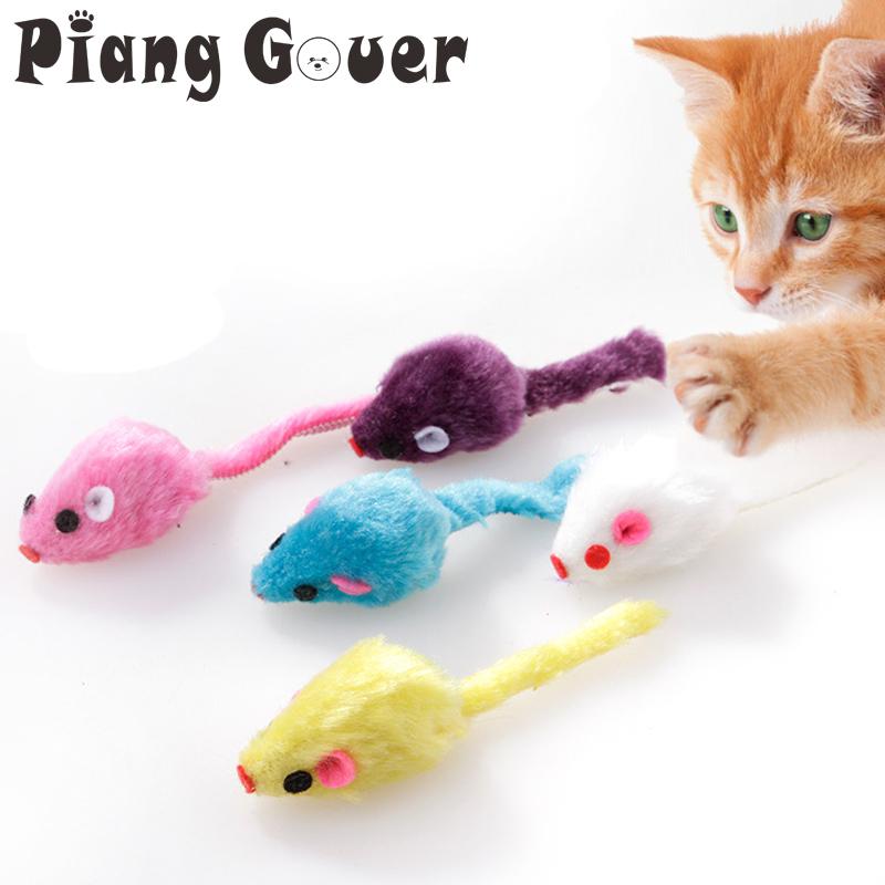 

10PCS/LOT Pet Toys Mice Animal Cats Toys Aid Fun Fuzzy Mouse Cat Toy For Kitten
