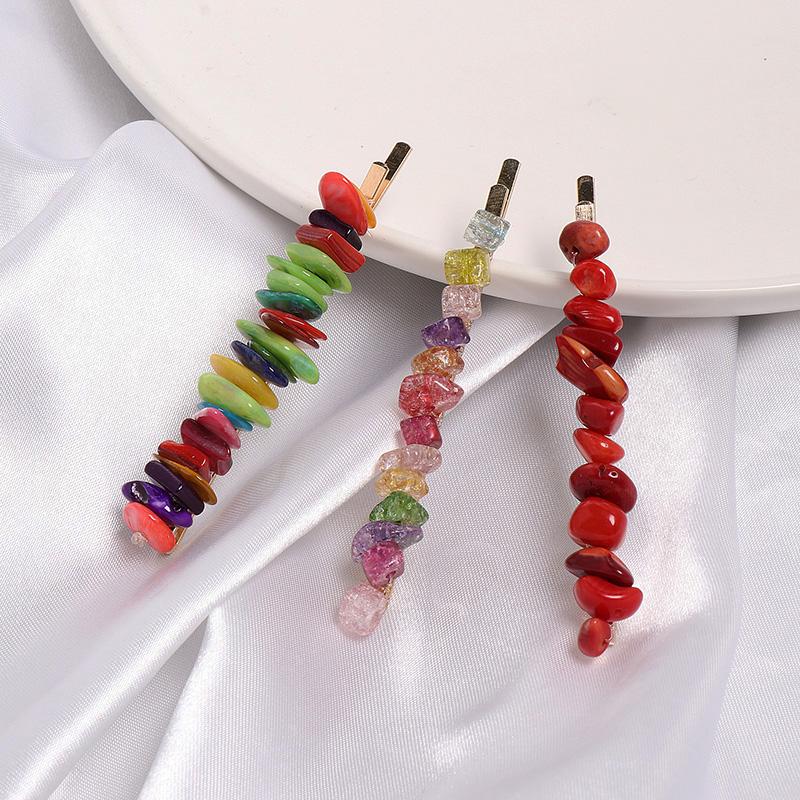 

1PC Summer Beach shell Hair clip Handmade Braided hairpins Colorful Stones Hairbands Pearl Headbands adult Hair Accessories