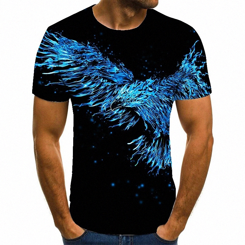 Men's Unisex Tee T shirt 3D Print Graphic Prints Eagle Plus Size Round Neck Casual Daily Print Short Sleeve Tops Basic Fashion Designer Big