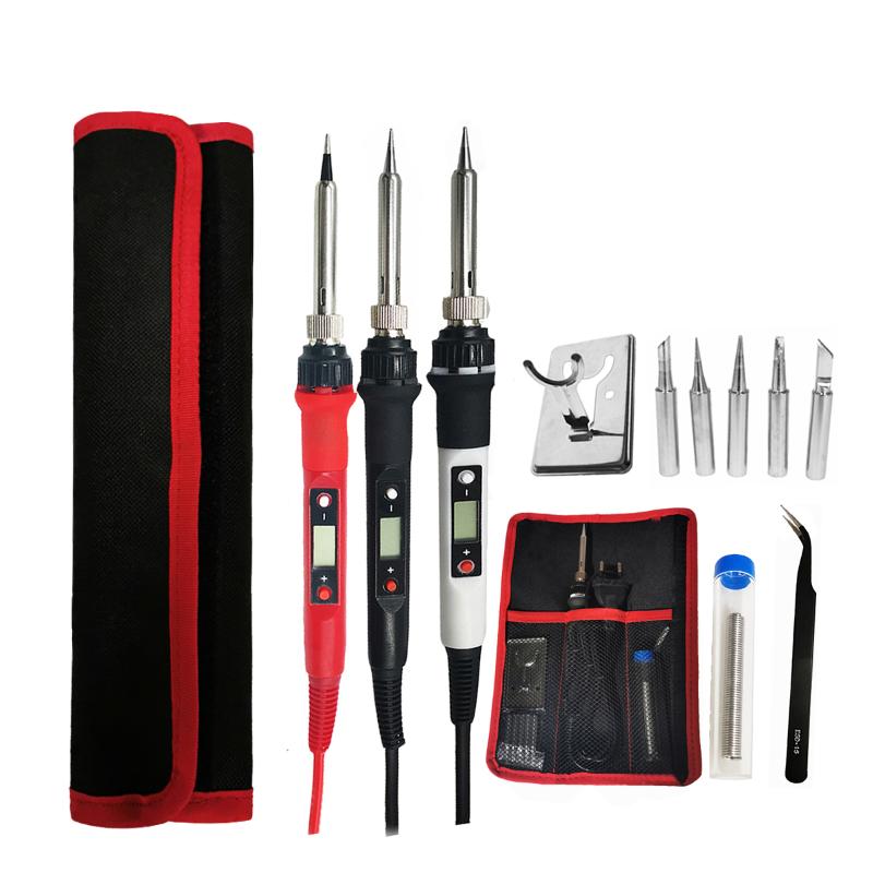 

80W digital LCD soldering iron 220V 110v solder iron 908 Temperature Adjustable with sildering tips welding tool set