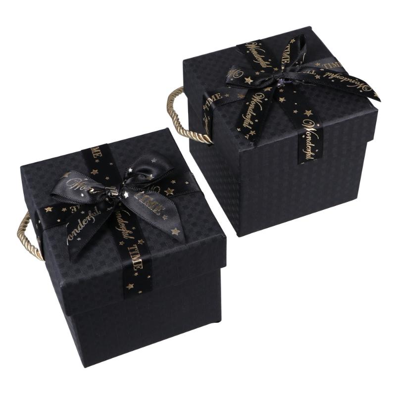 

2pcs Decorative Gift Boxes Christmas Boxes Festival Present Packing