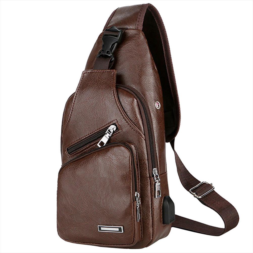 

Brand Top Men Chest Bags USB Hole for Portable Charging Casual Sports Crossbody Shoulder Bag Chest Bag Bolso Mujer Sac A Main