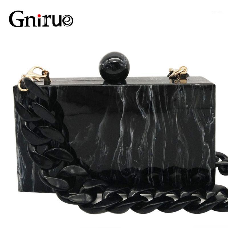 

New Fashion Marble Acrylic Wallet Women Messenger Bags Black White Ink Painting Evening Clutch Bags Party Prom Purses Handbags1, Black b