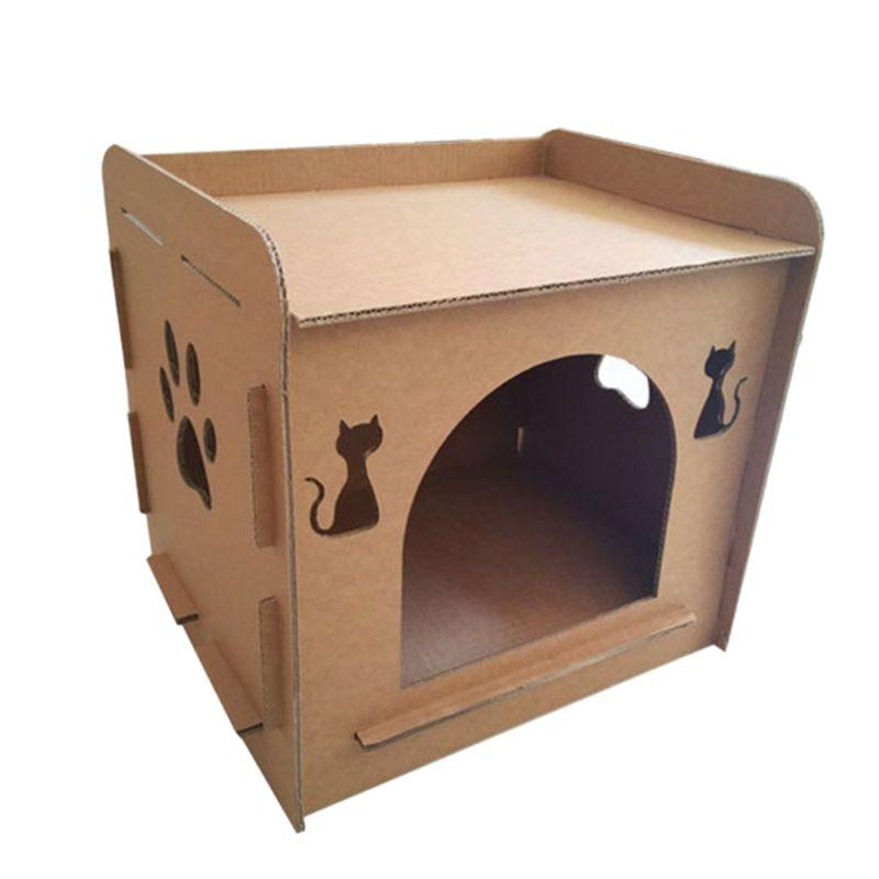 

Pet Cat Scratcher Kitten Cat House-shaped Nest Sleeping Bed Grinding Chew Toy