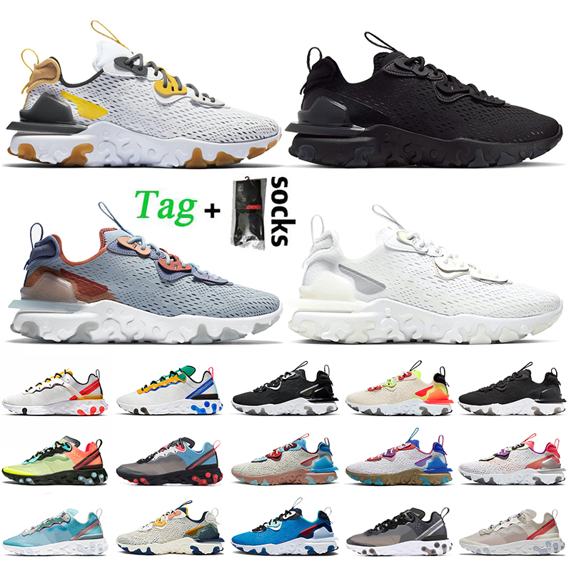 

Top Quality Epic React Vision Running Shoes for women mens Trainers Yellow Black Armory Blue White Iridescent React Element 55 Sneakers