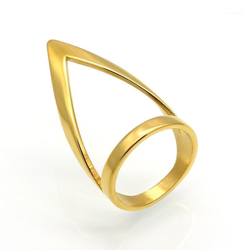 

Punk Gold Color Female Anel 32mm Wide Exaggerated Big Ring Stainless Steel Finger Rings For Women Wholesale Jewelry Anillos, Silver