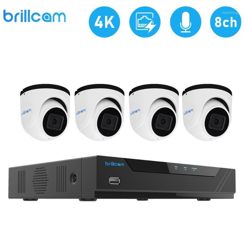 

Brillcam 4K 8MP Security Camera System (1PCS 4K 8CH POE NVR, 4PCS 8MP IP Cameras) Smart Detection AI Surveillance Camera1