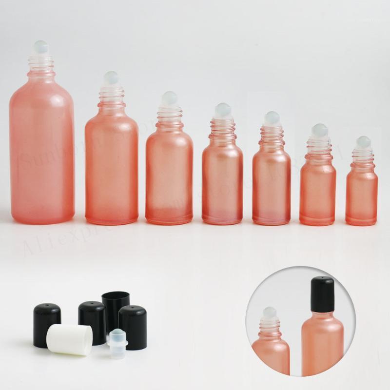 

20pcs Refillable Small Empty Pink Essential Oil Perfume Bottle 5ml 10ml 15ml 20ml 30ml 50ml Roll On Roller Glass Ball Bottle1