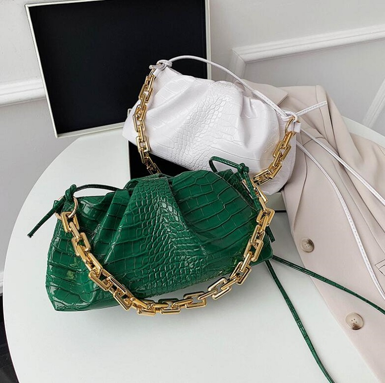 

HBP Top Quality Women Handbags Purse Lady Shoulder Bag Alligator Thick Chain Totes New Fashion Party Bags Crossbody, White