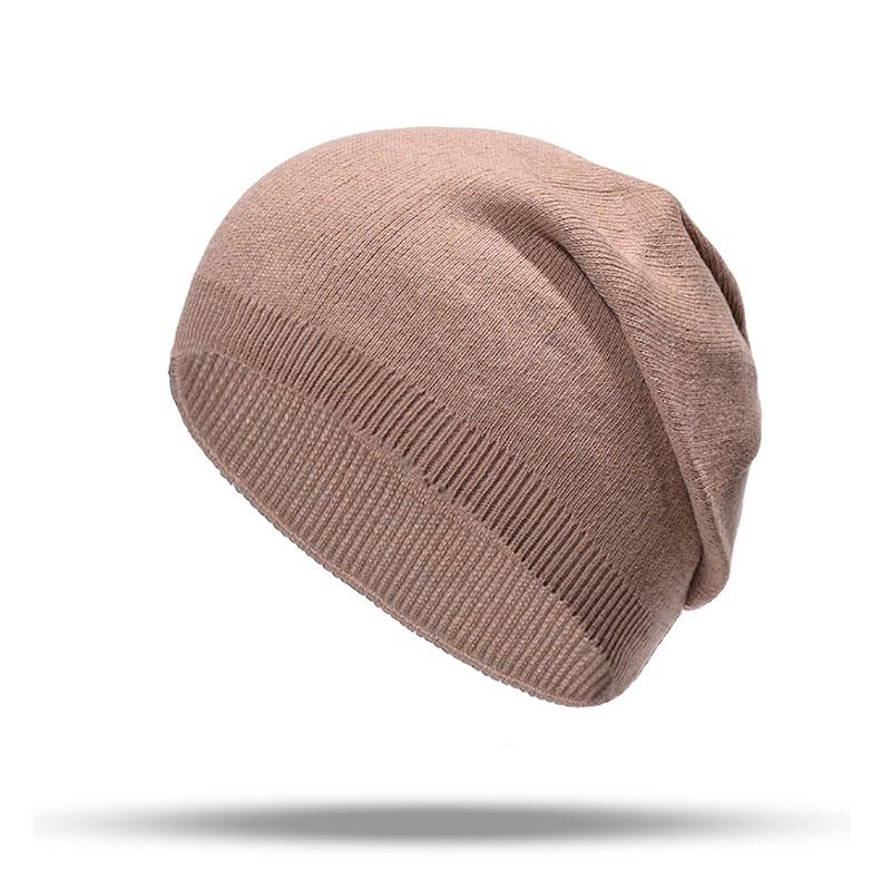 

Autumn Winter Wool Knitted Hat Women's Fashion Leisure All-Match Beanie High Quality Outdoor Sports Cycling Soft Warm Caps, Purple