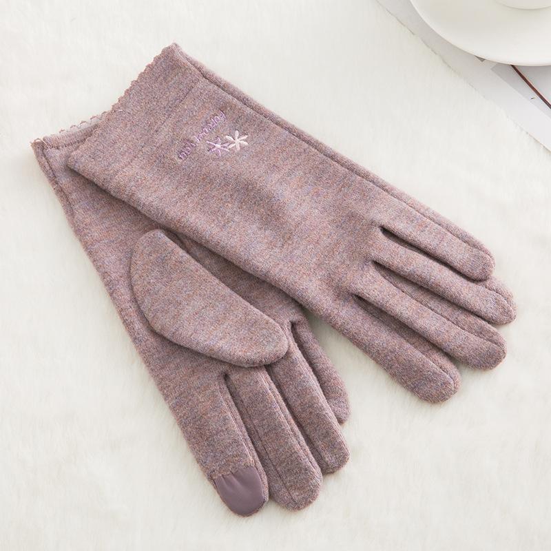 

Women Winter Touch Screen Keep Warm Gloves Cycling Thin Female Finger Gloves Elegant Lace Exquisite Single Layer Plush