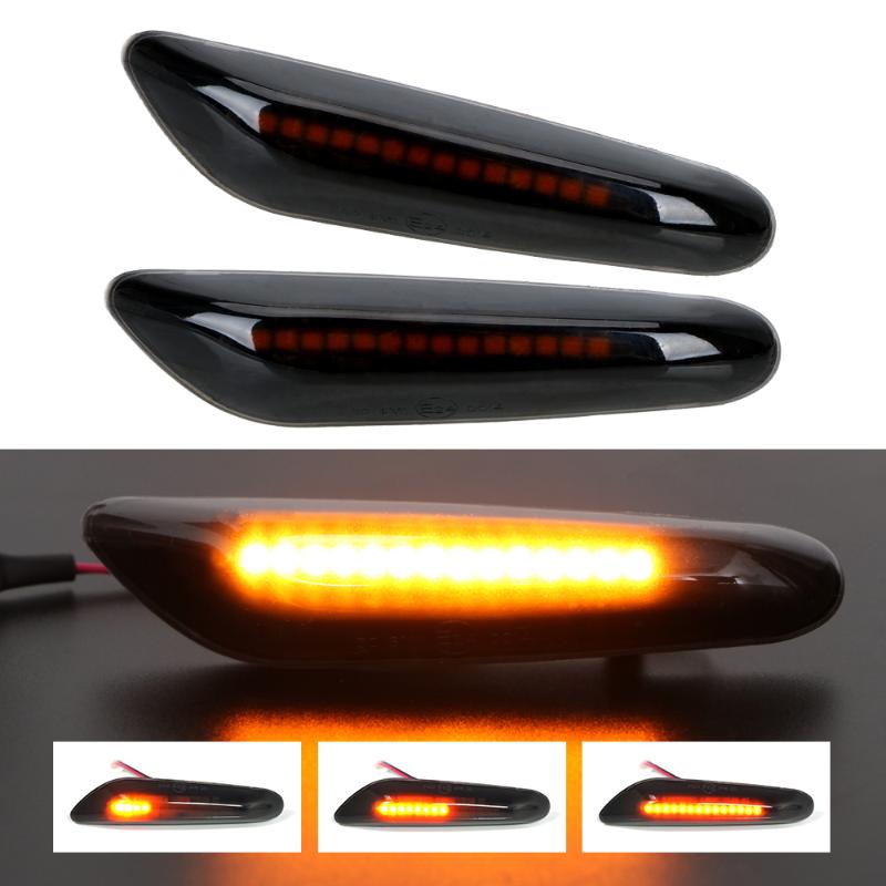 

Emergency Lights 1Pair Car Turn Signal Light Indicator LED Side Marker Strobe Blinker For E46 E60 E87 E90 E91 E92 Accessories