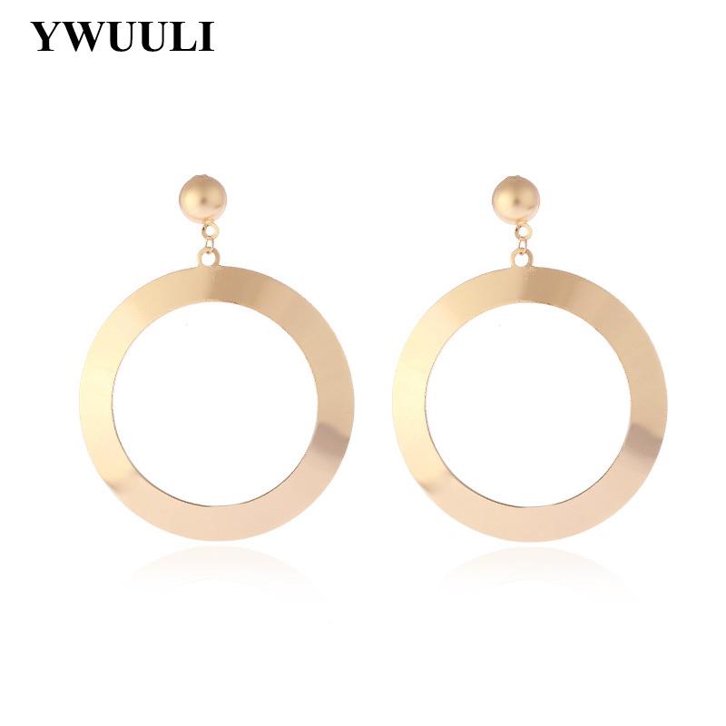 

Simple Geometric Round Circle Hoop Earrings For Women Statement Vintage Metal Aros Fashion Jewelry Pendientes Brinco JJ07