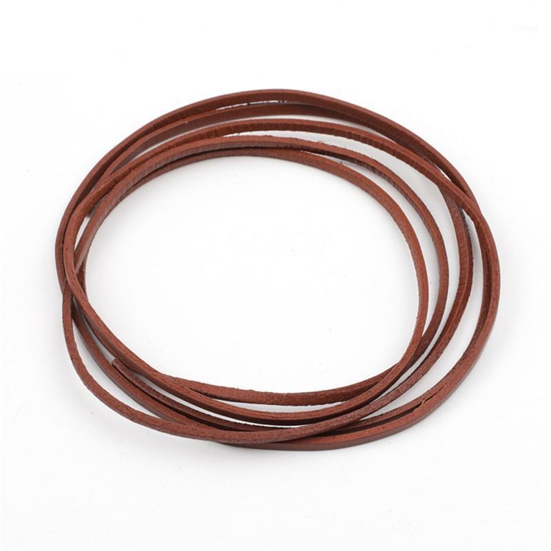 

3mm Genuine Flat Leather Luggage Rope Thong Cord DIY Bracelet Findings Rope M5TE1
