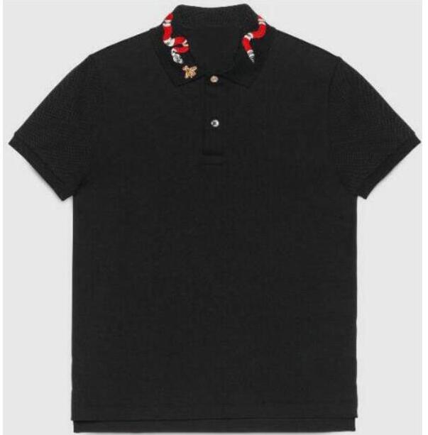 

2020 New Fashion Men Polo Shirt Snake Bee Collar Camisa Casual Polos Short Sleeve Cotton Classic T-Shirts Jerseys Size M-XXXL White Black, Extra shipping fee (no sell)