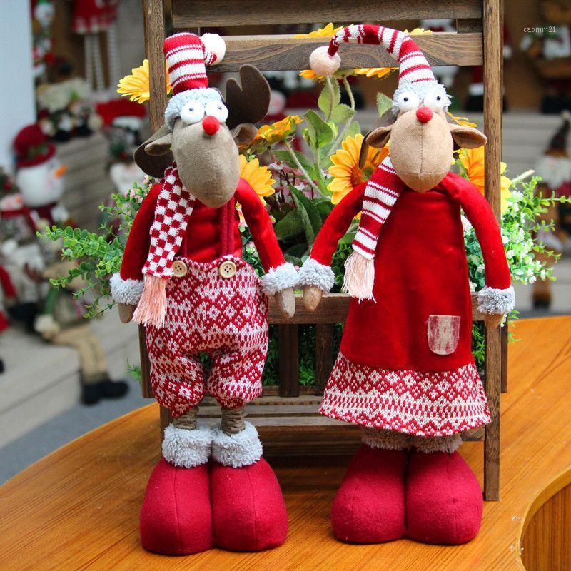 

Christmas Dolls Retractable Santa Claus Snowman Elk Toys Xmas Figurines Decoration for Home Xmas Party Navidad Christma Gift1