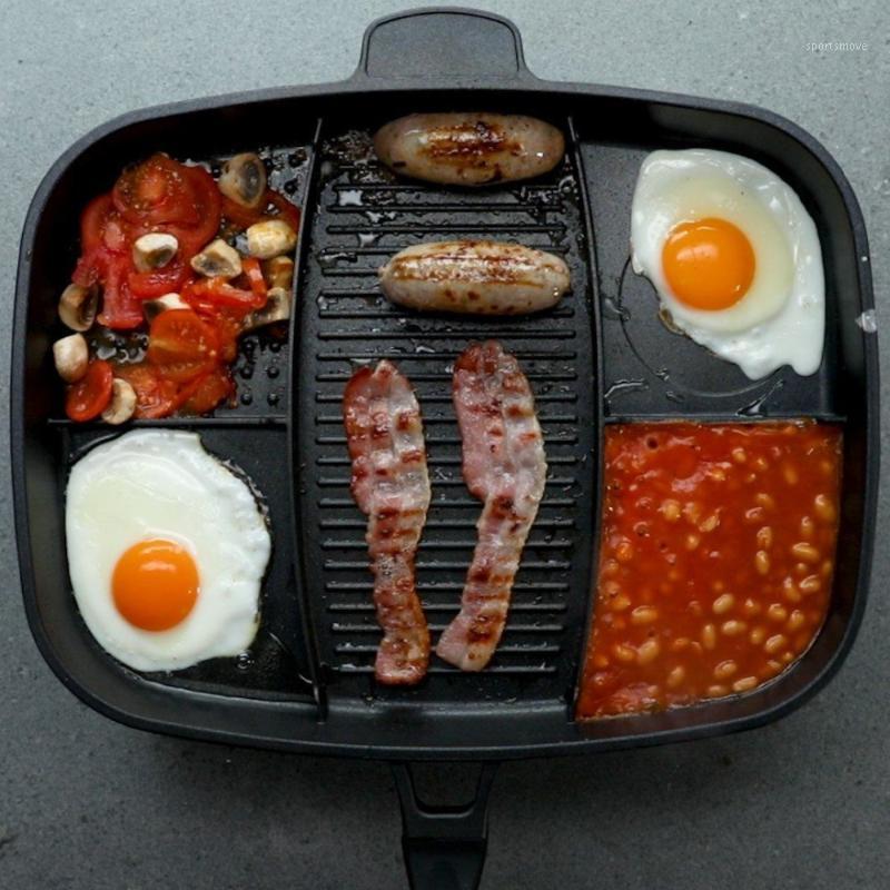 

5 In 1 Multi-purpose Separation Master Pot Fryer Pan Breakfast Non-Stick Grill Fry Oven Meal Skillet Barbecue Plate Roasting Pan1