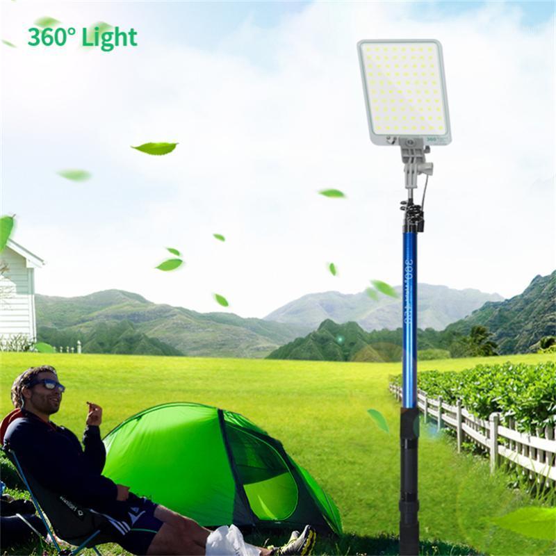 

Portable Spotlight searchlight 12V LED Camping Tent lamp 4.5m rod rechargeable emergency for cars Repair work light1