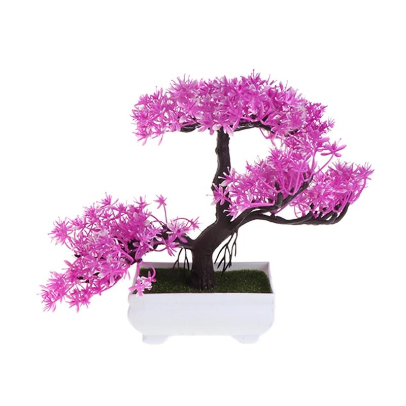 

Emulate Bonsai Wedding Decorative Small Artificial Flowers Fake Pot Maple Plants Ornaments Beautifying Room Windowsill Office, Green