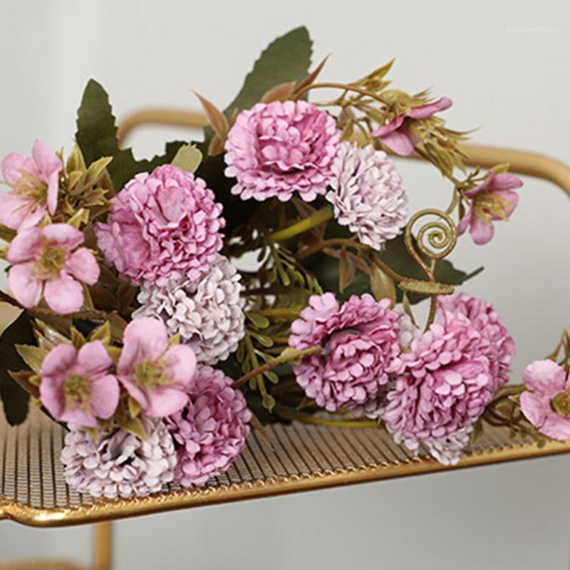 

11 Heads Artificial Flower Silk Carnation Flowers Festive Bouquets Floral Mother's Day Teacher's Day Decoration Fake Flower1, Blue