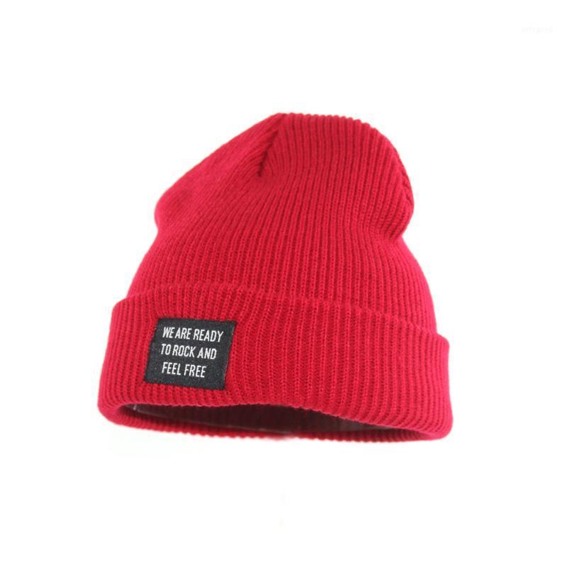 

Beanie/Skull Caps Couple Street Hip Hop Hedging Hat Winter Warm Casual All-match Knitted Letter Label Decoration Pure Color Woolen1, Khaki