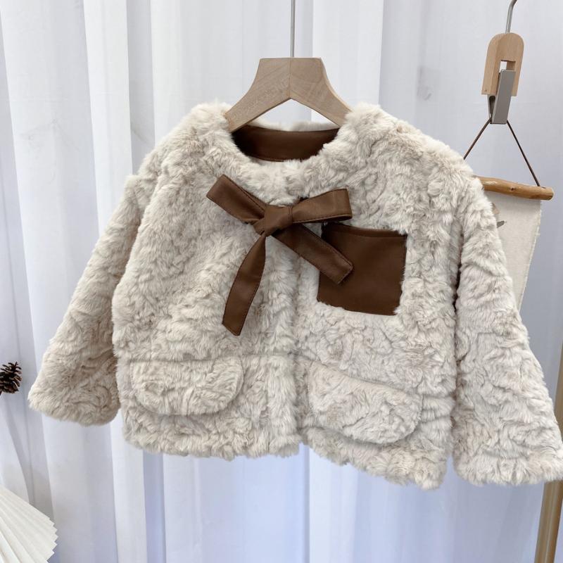 

2020 Autumn Winter New Arrival Girls Fashion Warm Fleece Coat Kids Korean Design Jackets Girls Cardigan, Camel