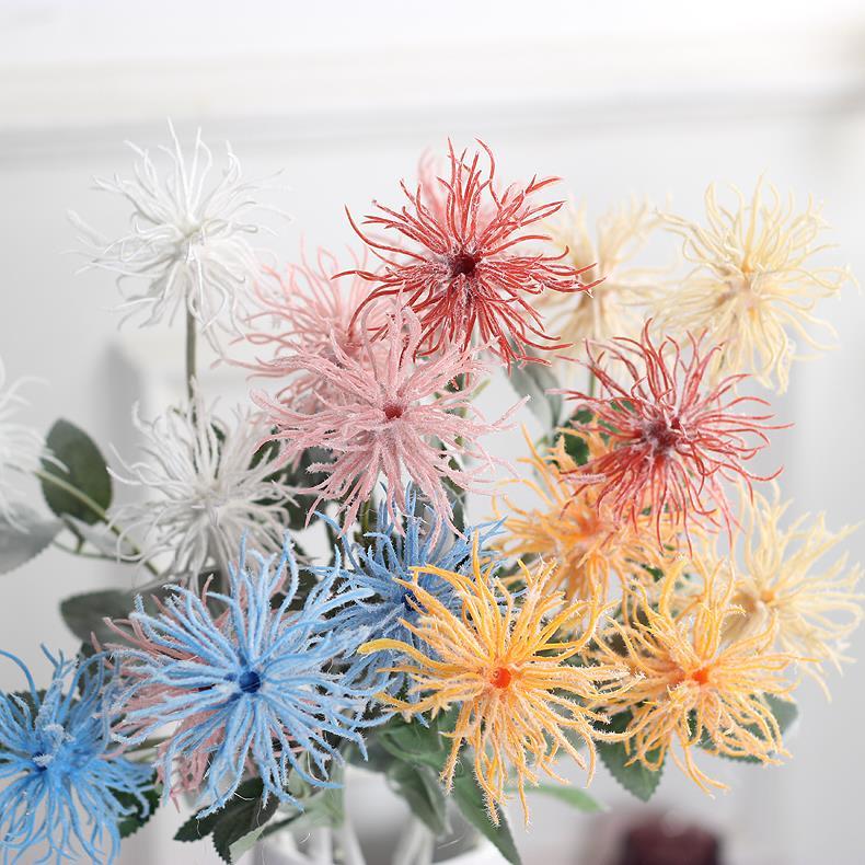 

wedding and home vase decorative flowers simulated plants chrysanthemum artificial flower, Beige
