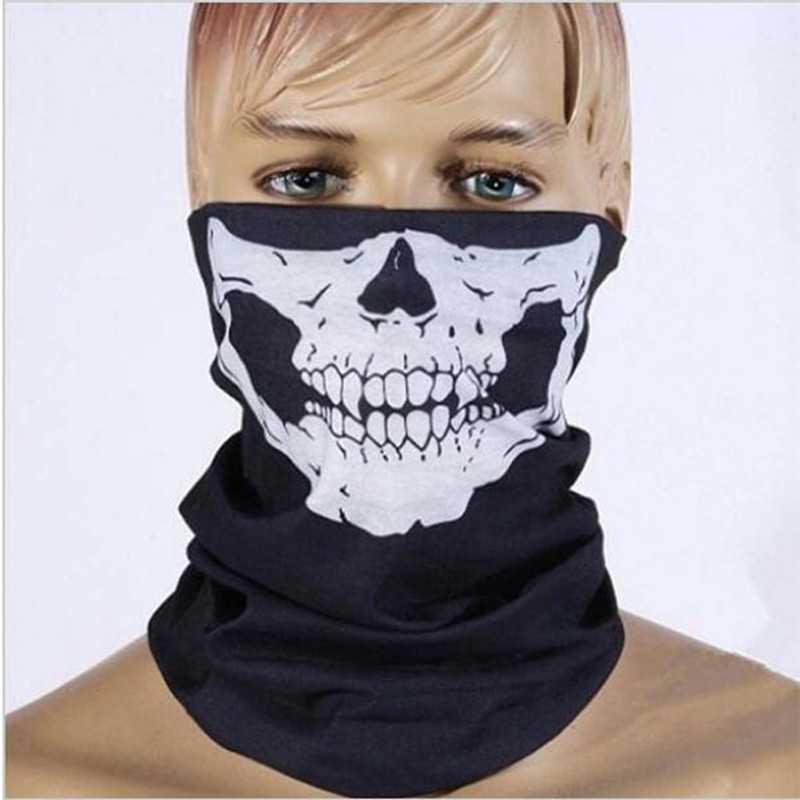 

50pcs/pcak Wholesale Cycling Bike Skull Skeleton Headwear Hat Neck Ghost Scarf Outdoor Motorcycle Bicycle Half Face Mask Cap1, 02