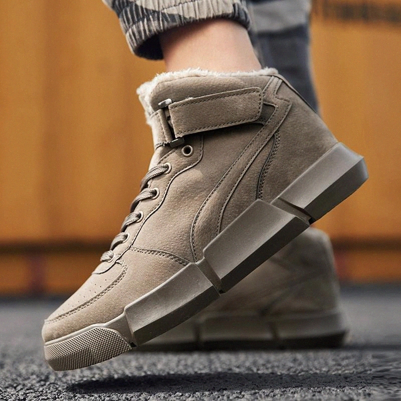 

Ankle boots plush warm men winter boots with fur snow men wear-resistant male botas hombre sneakers ankle a4 #fA94